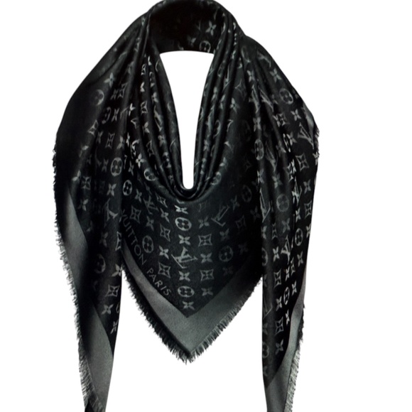 Louis Vuitton Chale Monogram Anthracite Scarf/Shawl - Picture 2 of 4